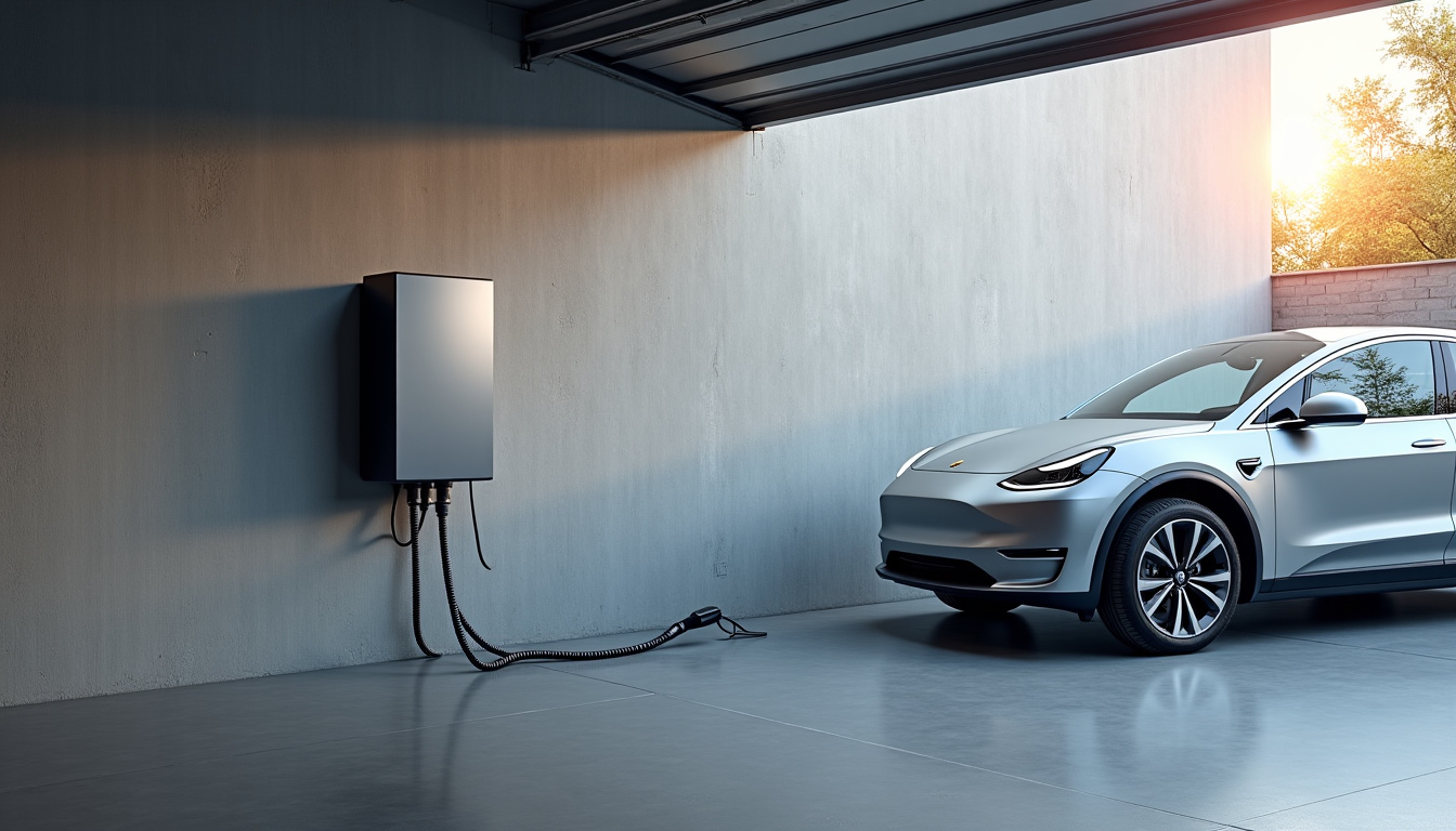 Borne de recharge électrique installée dans un garage privé à Hombourg