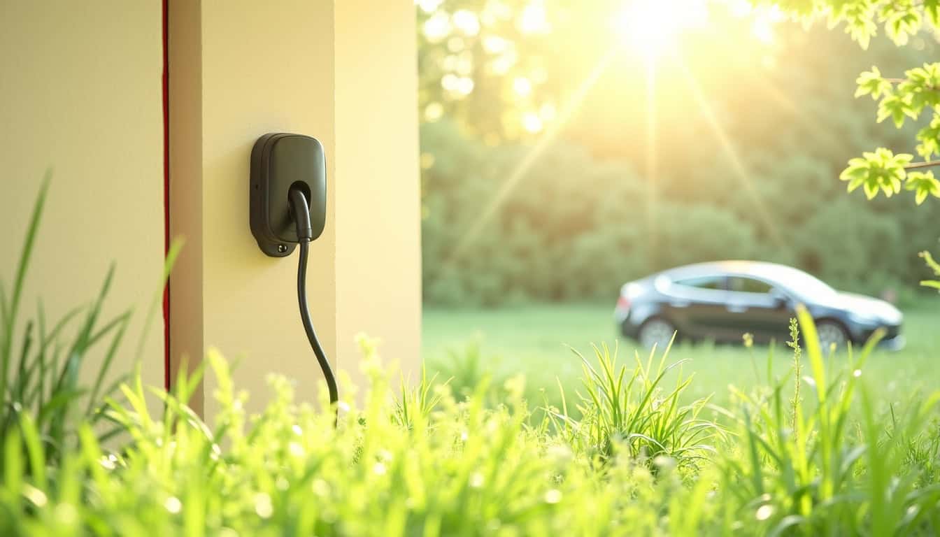 Borne de recharge électrique installée dans une maison à Frignicourt
