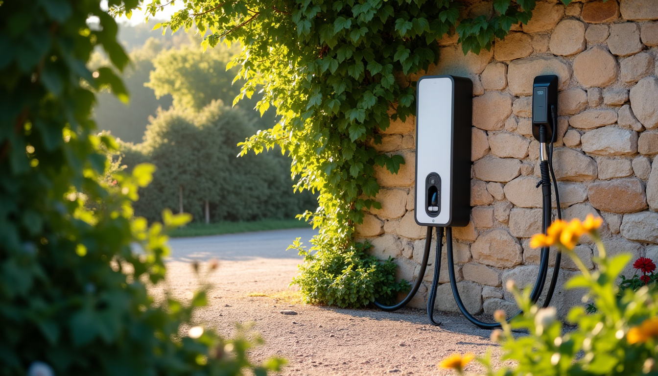 Borne de recharge électrique installée en extérieur à Eyraud-Crempse-Maurens