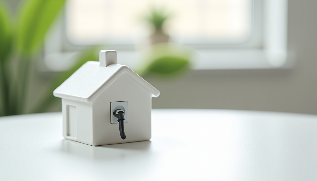 Borne de recharge électrique installée sur la façade d