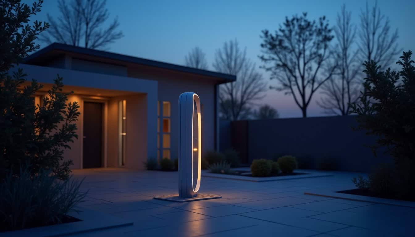Borne de recharge électrique moderne installée à l