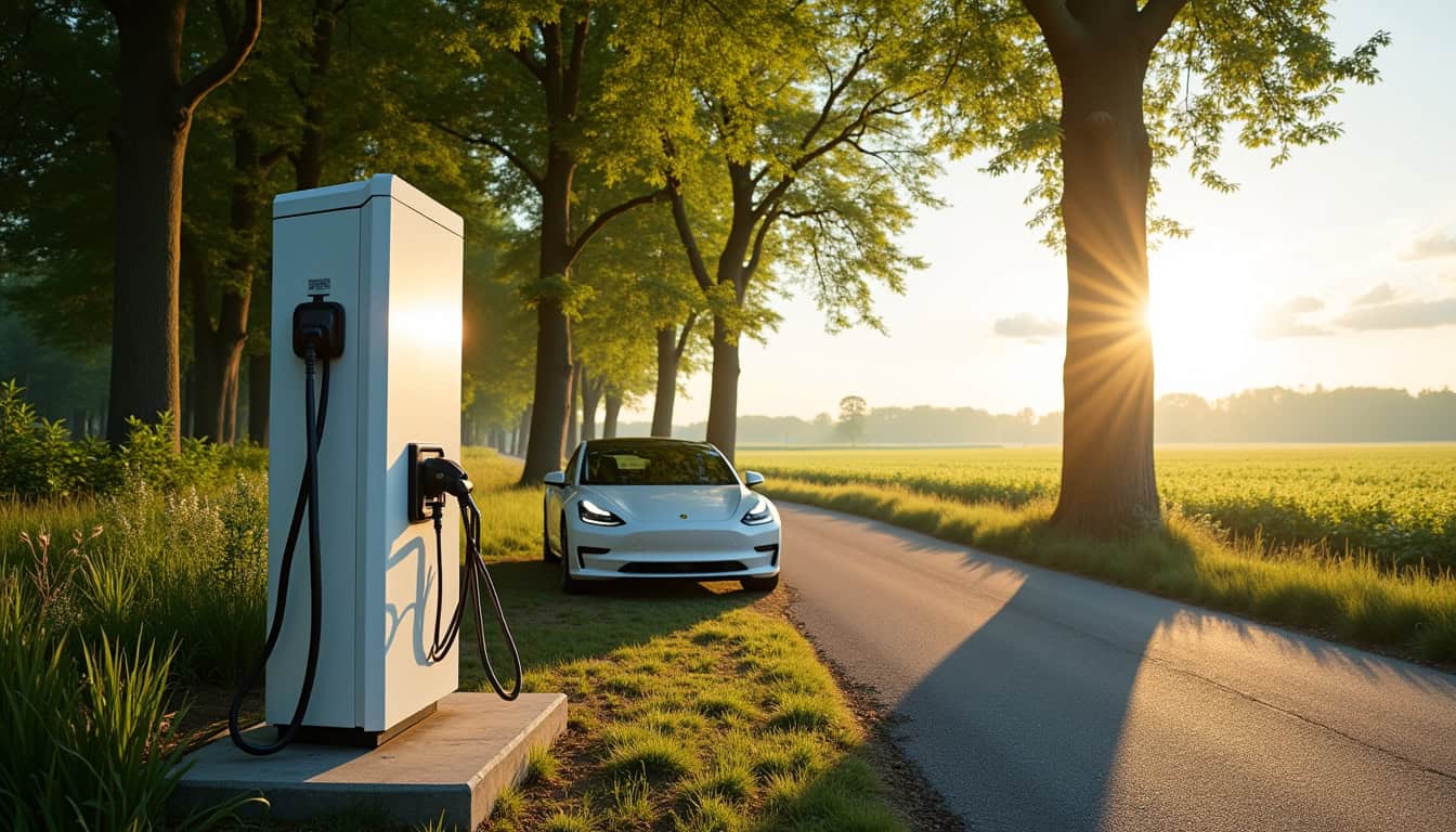 Borne de recharge électrique publique située au 26 Route de Nogent à Berd