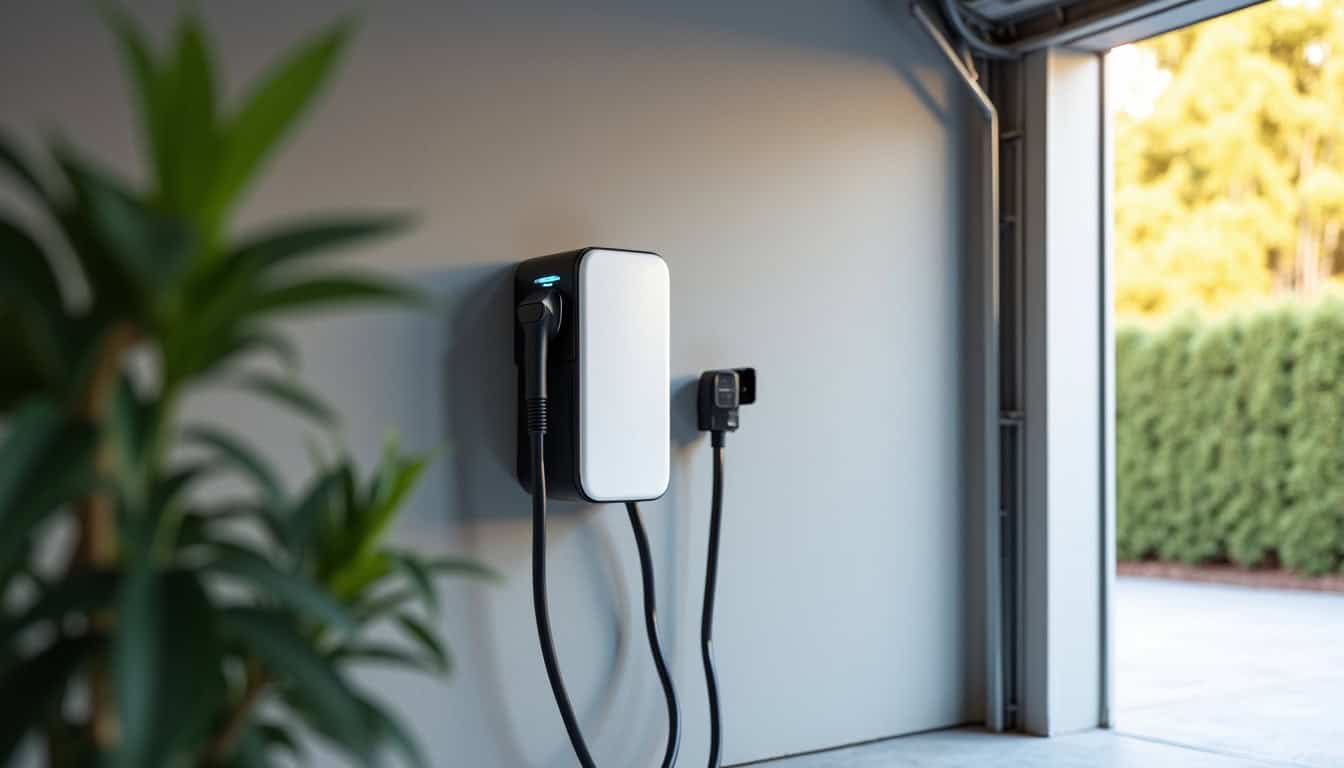 Borne de recharge installée à l