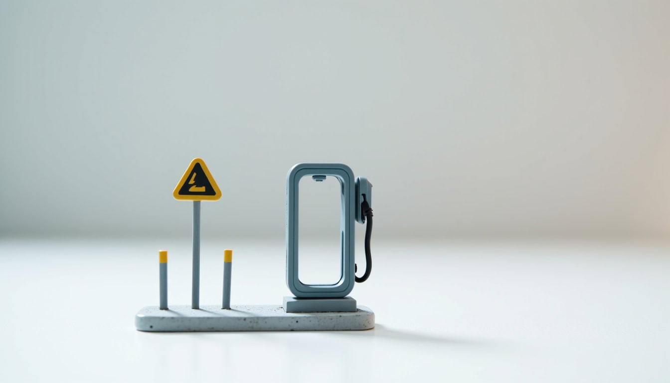 Borne de recharge installée à l