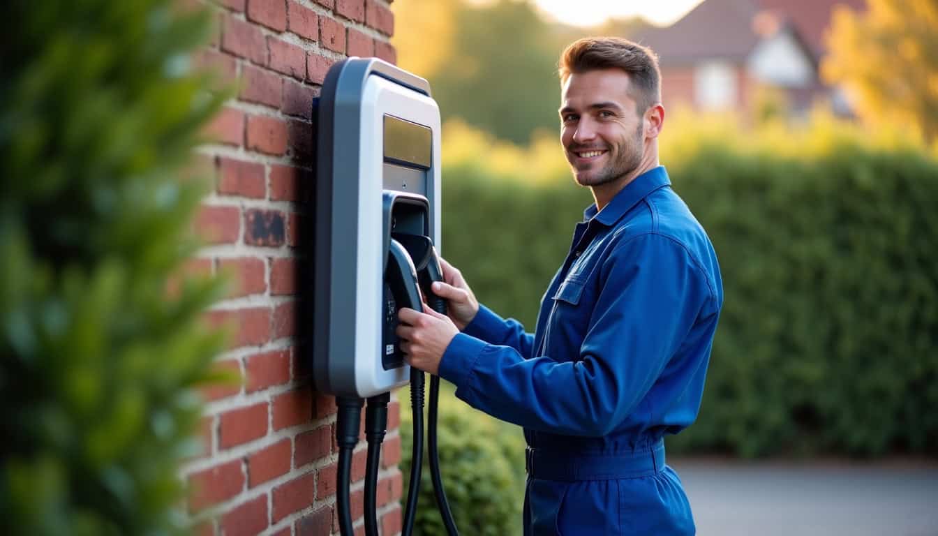 Borne de recharge installée à l