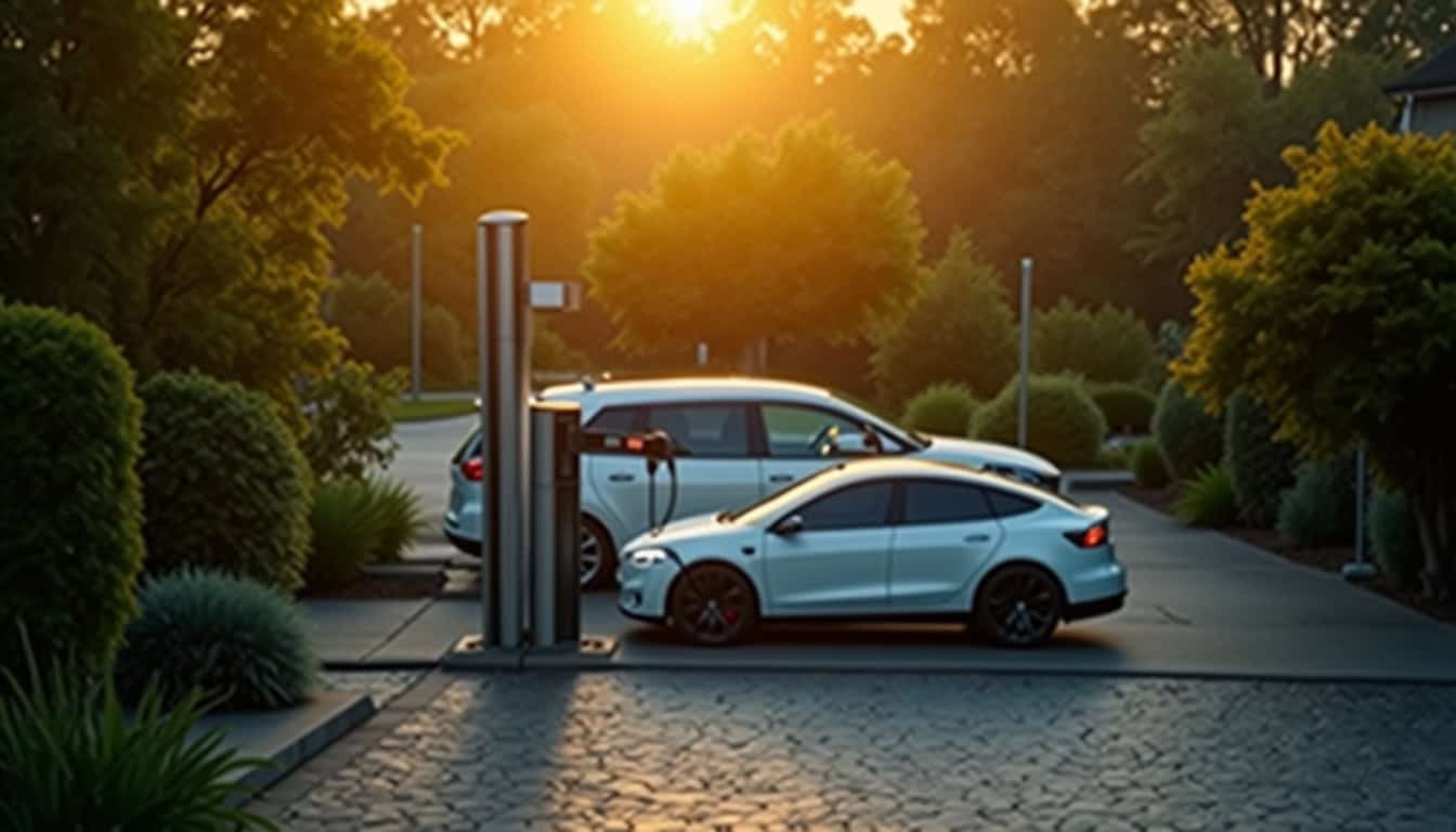 Borne de recharge installée à l