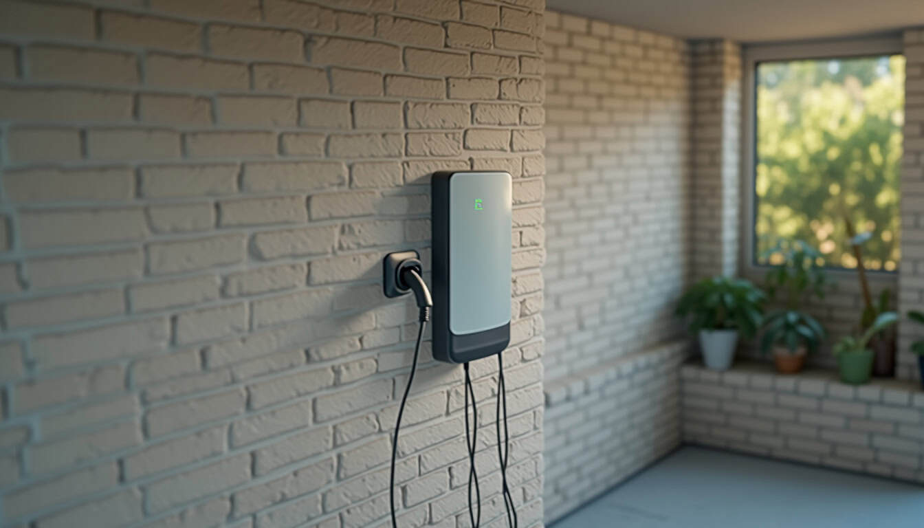 Borne de recharge installée à l