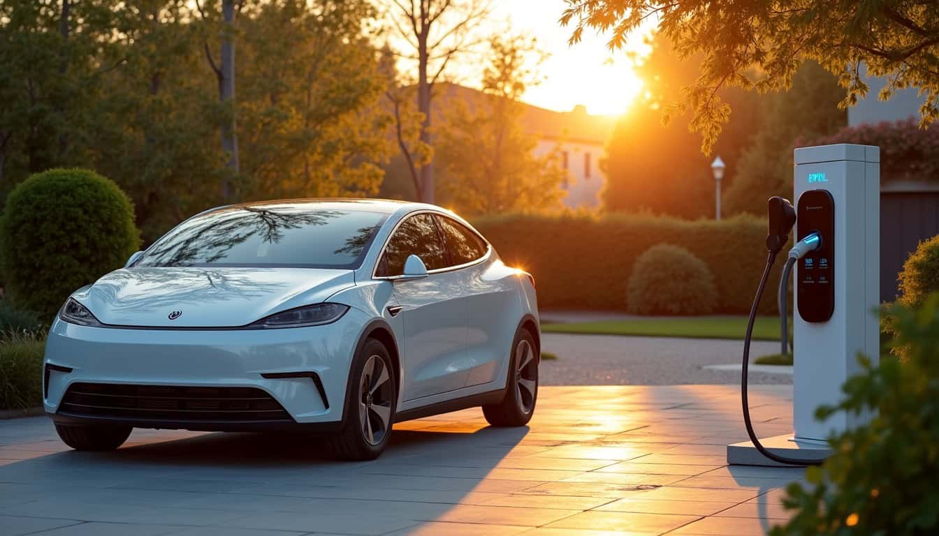 Borne de recharge installée au domicile d