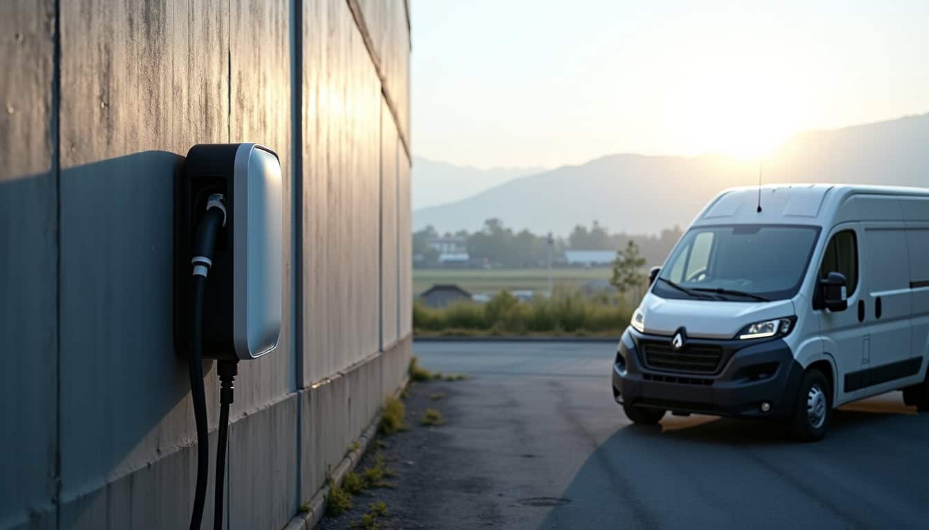 Borne de recharge installée dans une entreprise de Saint-Victoret