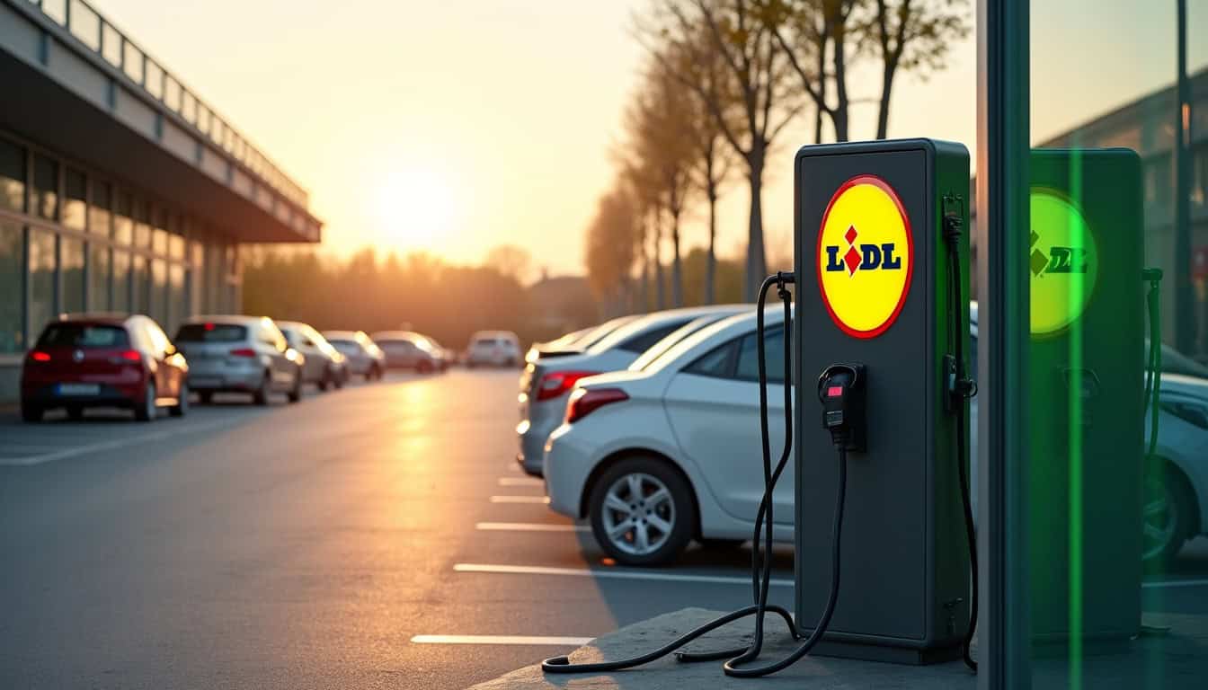 Borne de recharge Lidl à Auriol