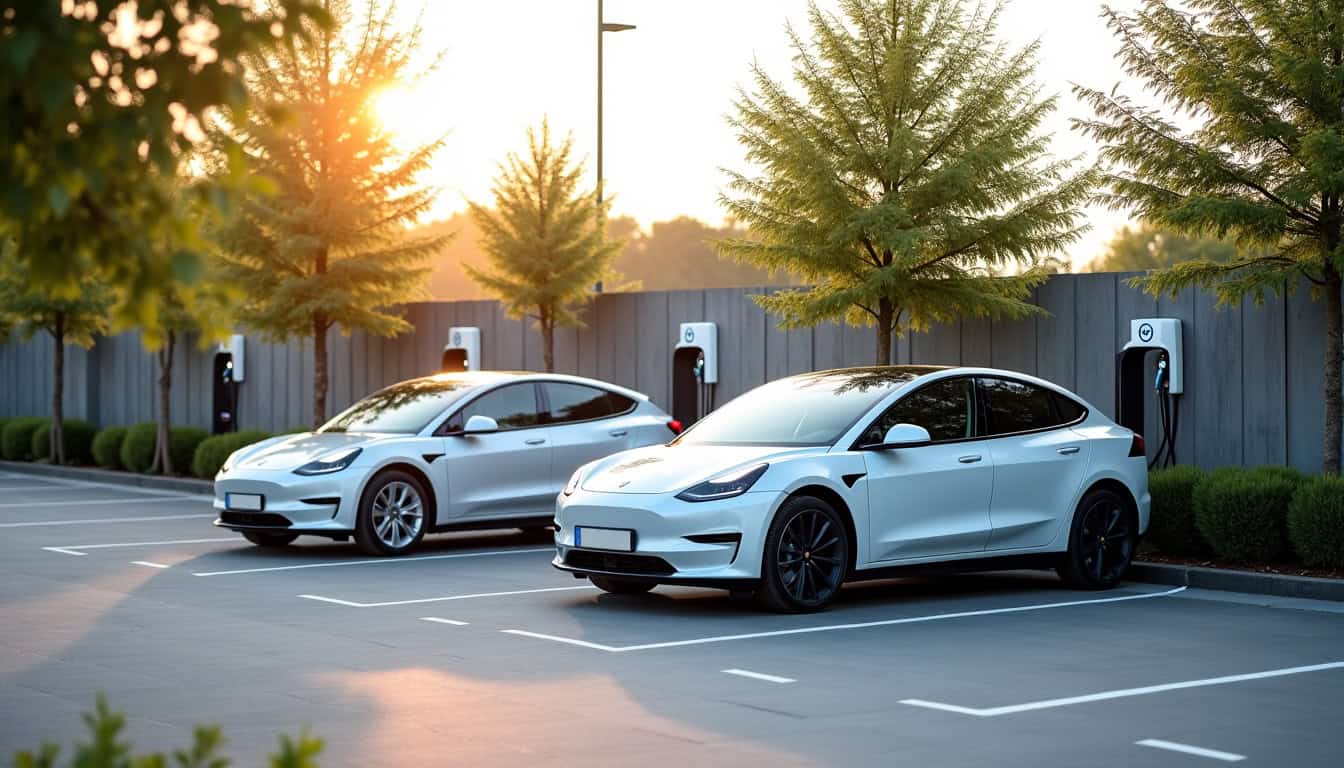 Borne de recharge Lidl à Taillecourt avec véhicules électriques en stationnement