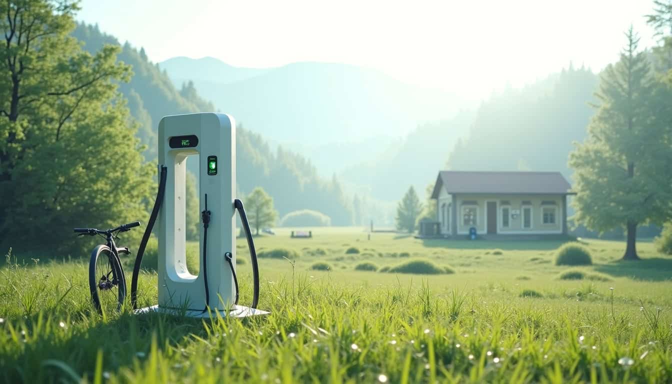 Borne de recharge MOBIVE située à la gare d