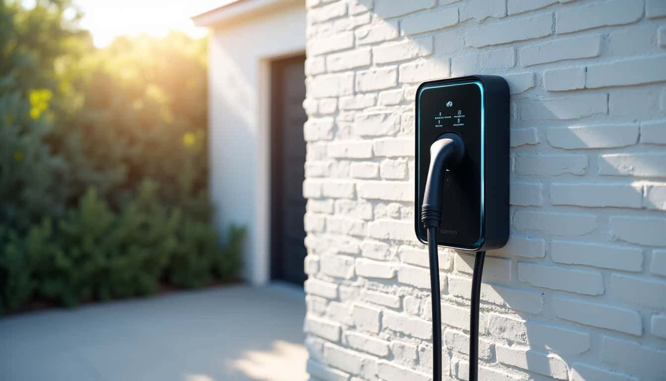 Borne de recharge murale installée à l