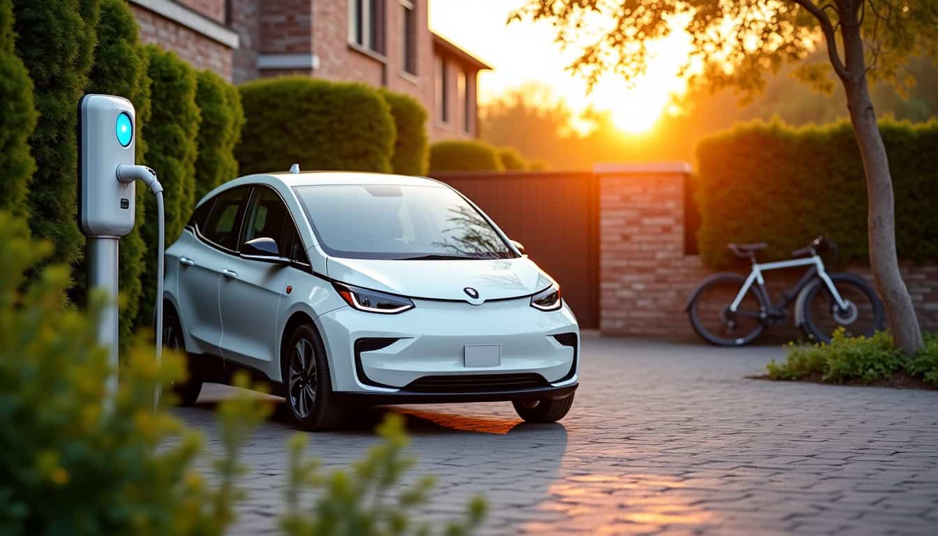Borne de recharge pour véhicule électrique installée à l