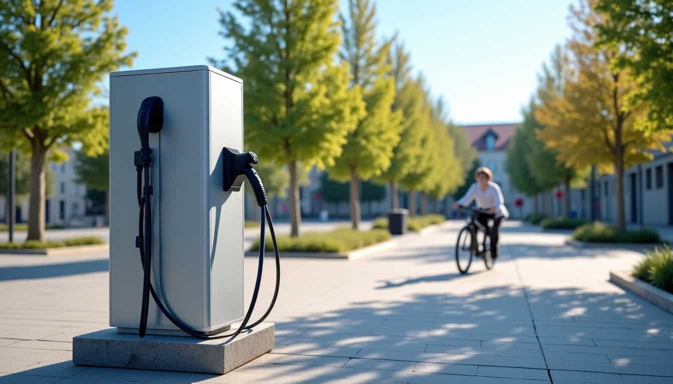 Borne de recharge publique place du 19 mars 1962 à Saint-Didier-sur-Chalaronne