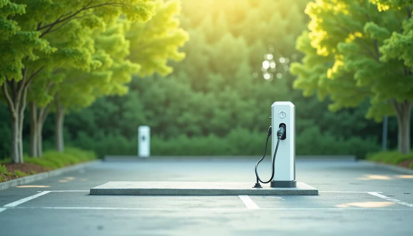 Borne de recharge publique située en zone d