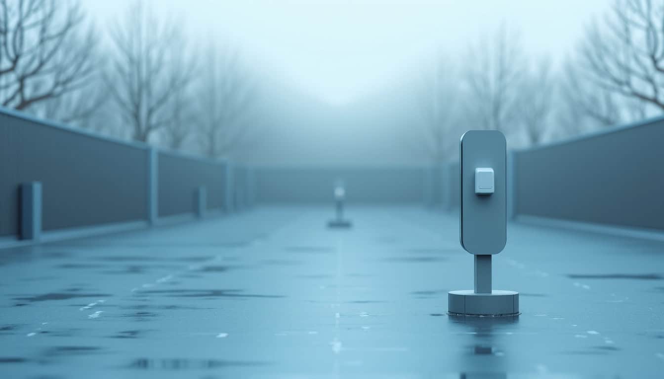 Borne de recharge publique située sur le parking de l