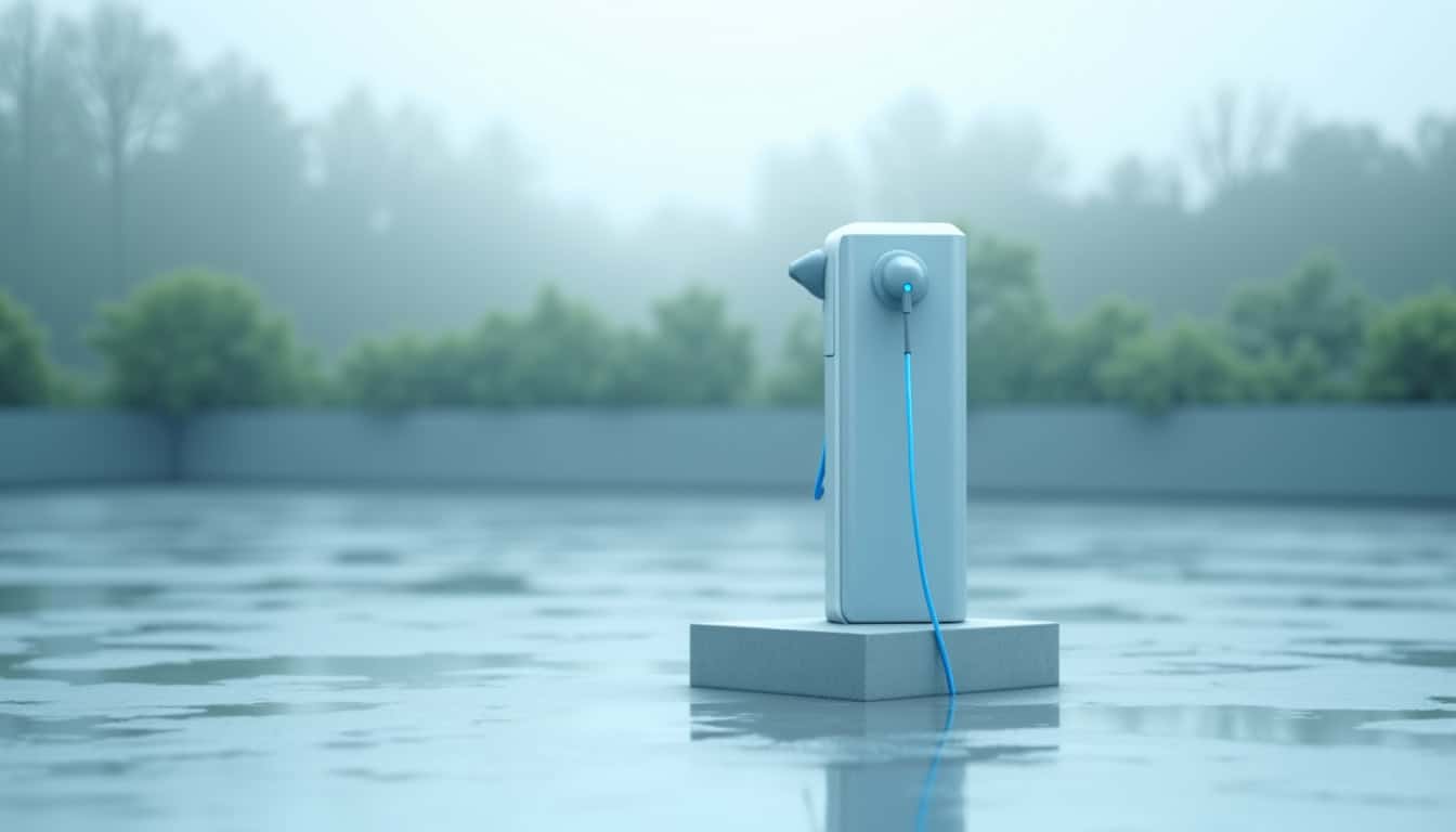 Borne de recharge rapide installée sur le parking d