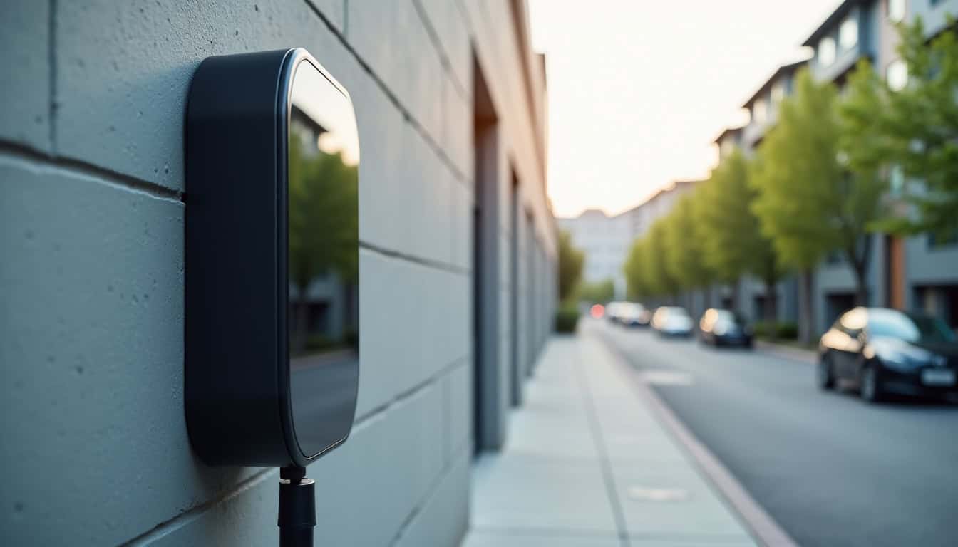 Borne électrique installée à l