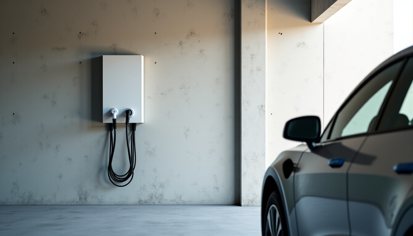 Borne électrique installée dans un garage à Urcuit