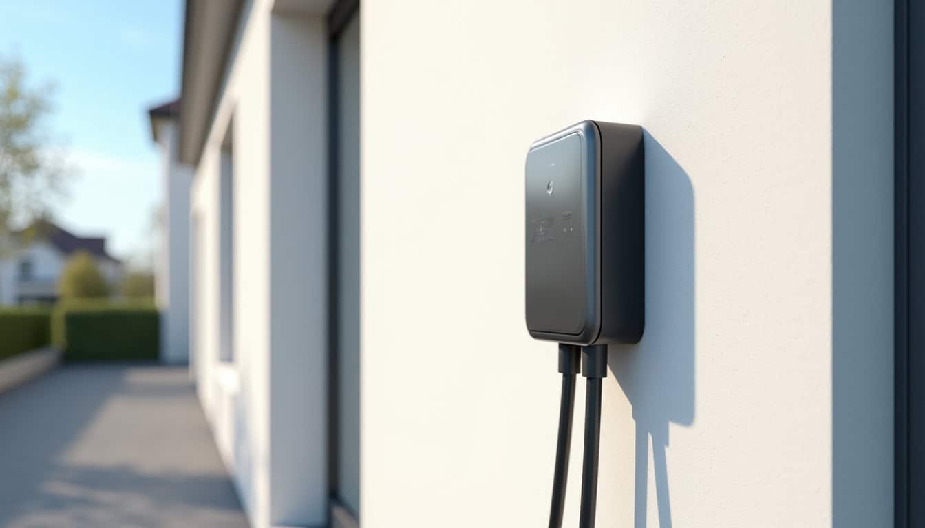 Borne électrique murale installée à l