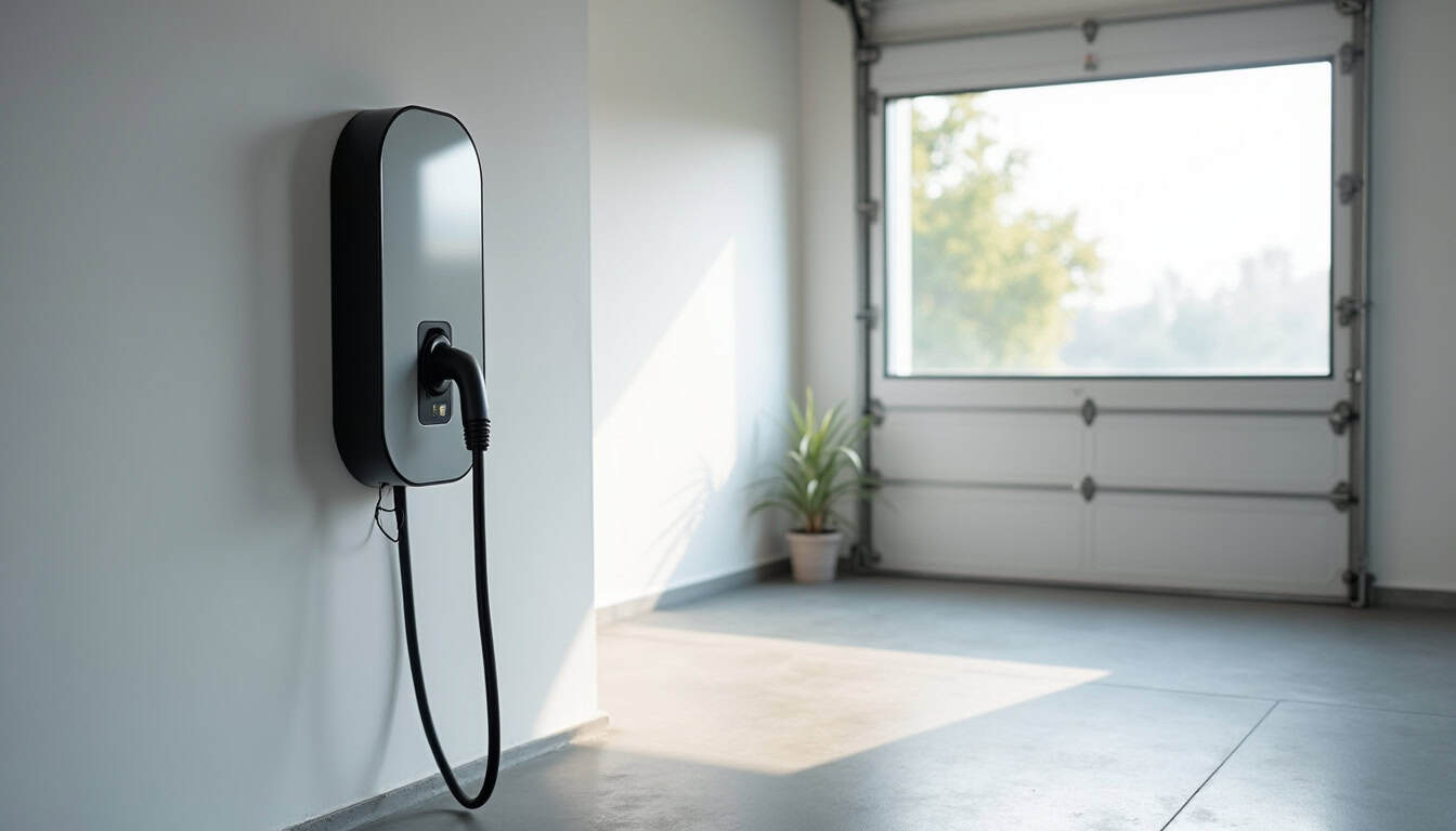 Borne électrique murale installée à l