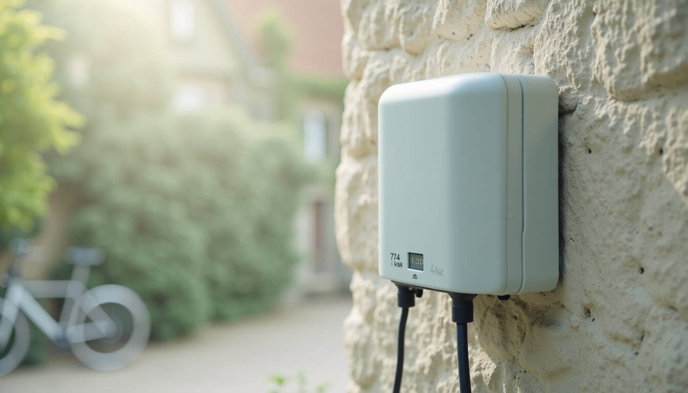 Borne murale 7,4 kW installée à Lempdes, en extérieur, près d