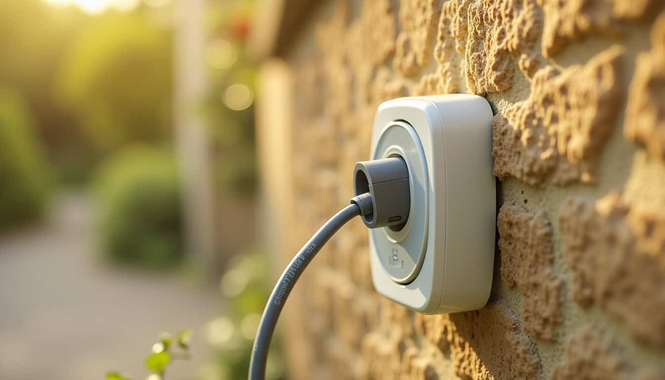 Câble de recharge électrique rangé et protégé après utilisation à Nieulle-sur-Seudre