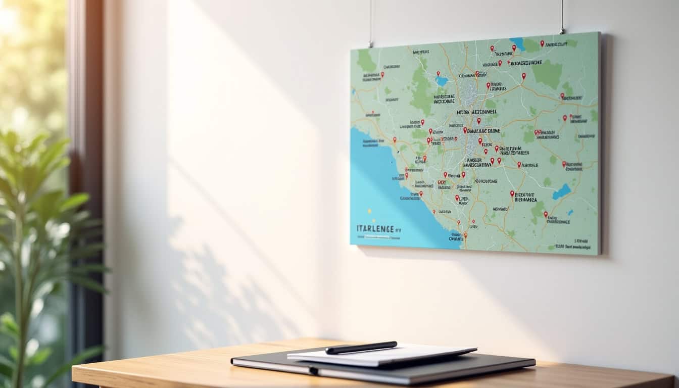 Carte illustrant les emplacements des bornes publiques de recharge à Varennes-sur-Seine