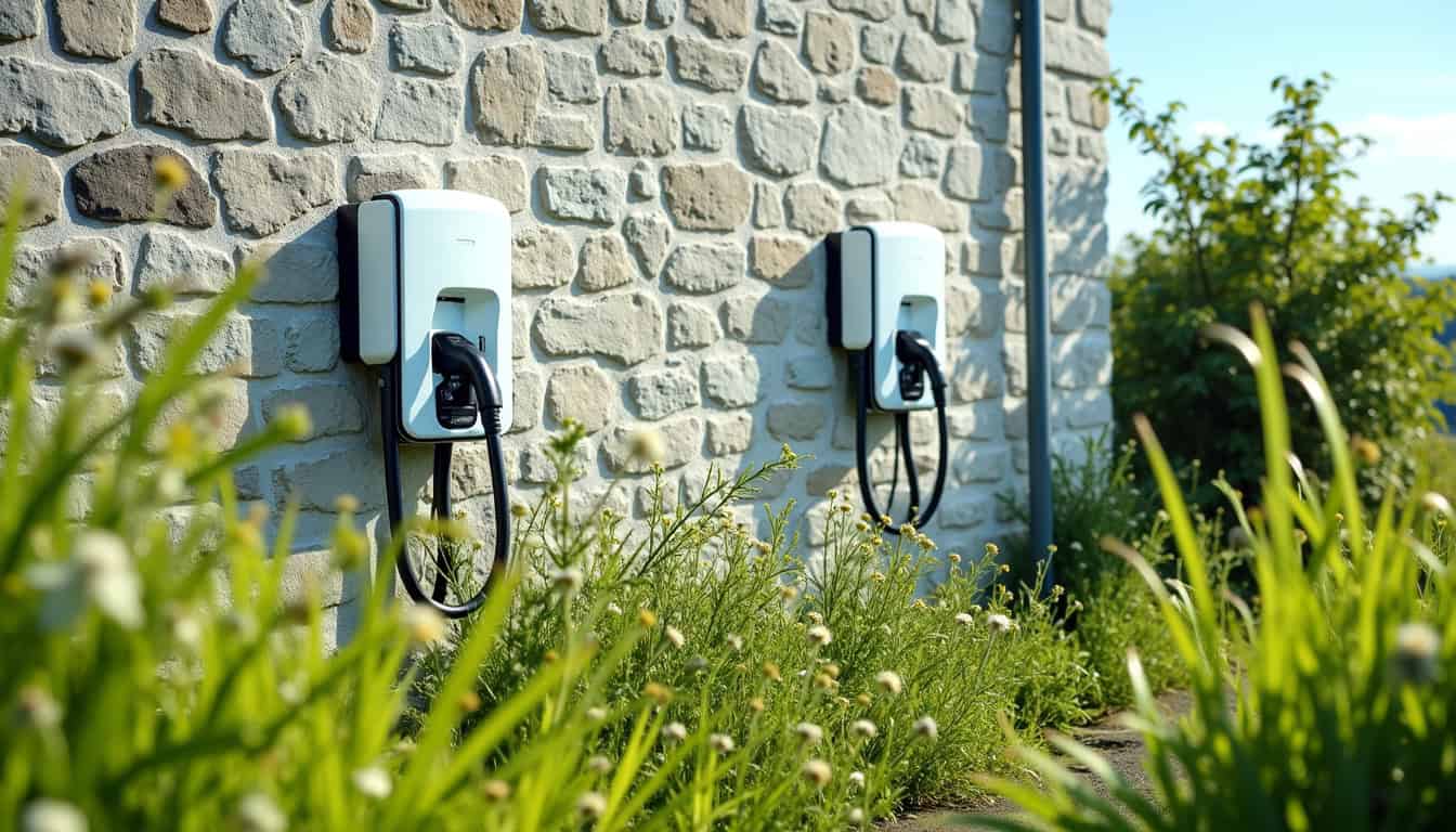 Comparaison entre différentes bornes électriques installées à Quévert