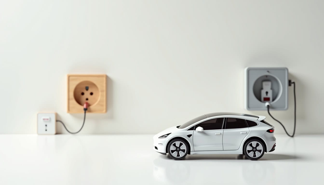 Comparaison entre prise renforcée et borne murale pour recharge de voiture électrique à Aussillon