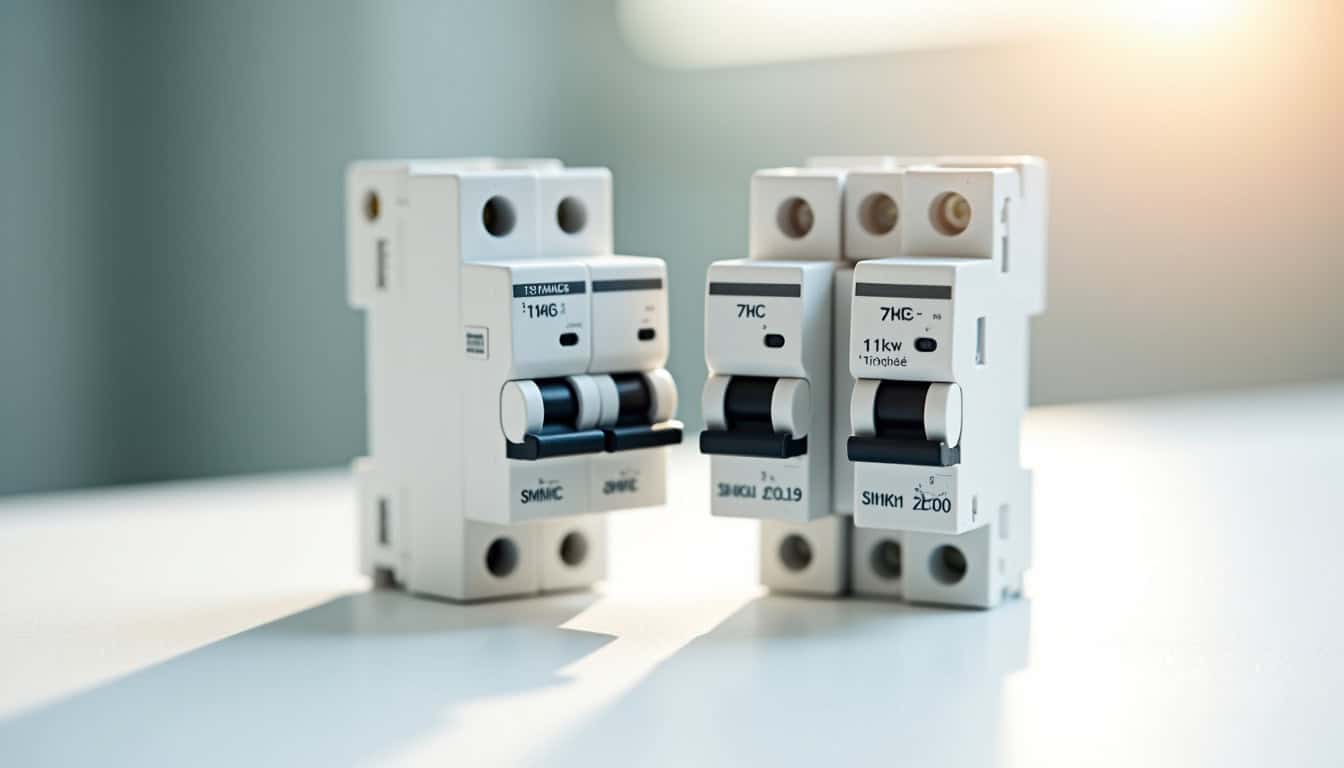 Comparaison entre une installation monophasée 7kW et triphasée 11kW sur un tableau électrique