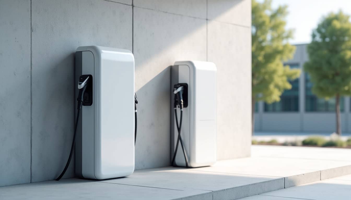 Comparaison visuelle de différents types de bornes de recharge murales et sur pieds