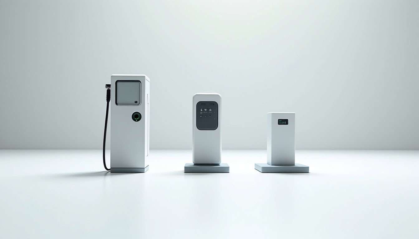 Comparaison visuelle des différents types de bornes de recharge pour voiture électrique à Saint-Prest
