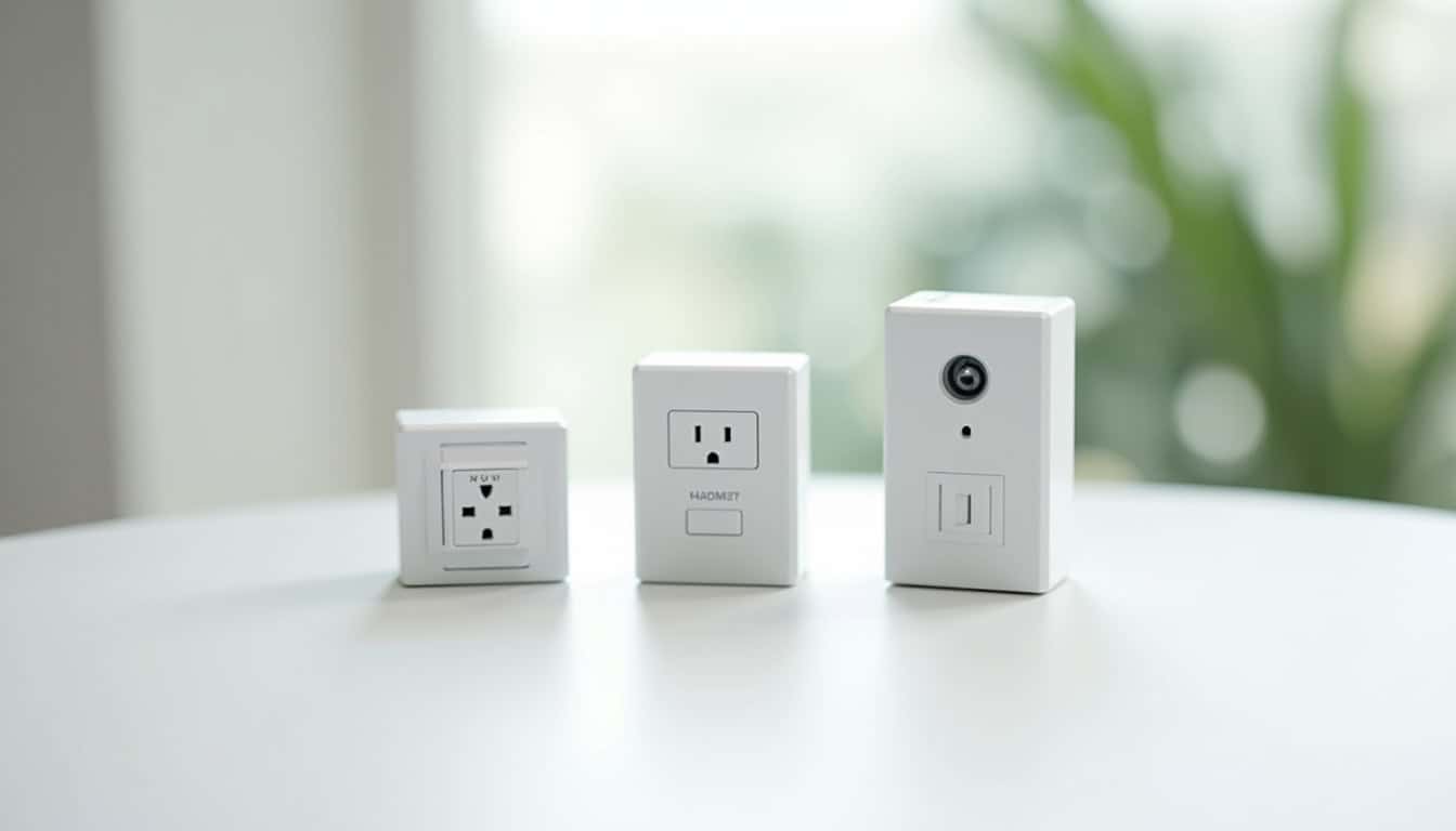 Comparaison visuelle des différents types de bornes de recharge: prise renforcée, wallbox 7,4 kW et borne triphasée 22 kW