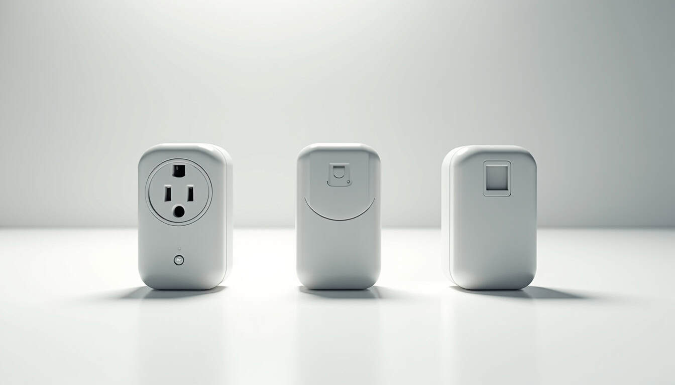 Comparaison visuelle des différents types de bornes de recharge: prise renforcée, wallbox 7,4 kW et wallbox 22 kW