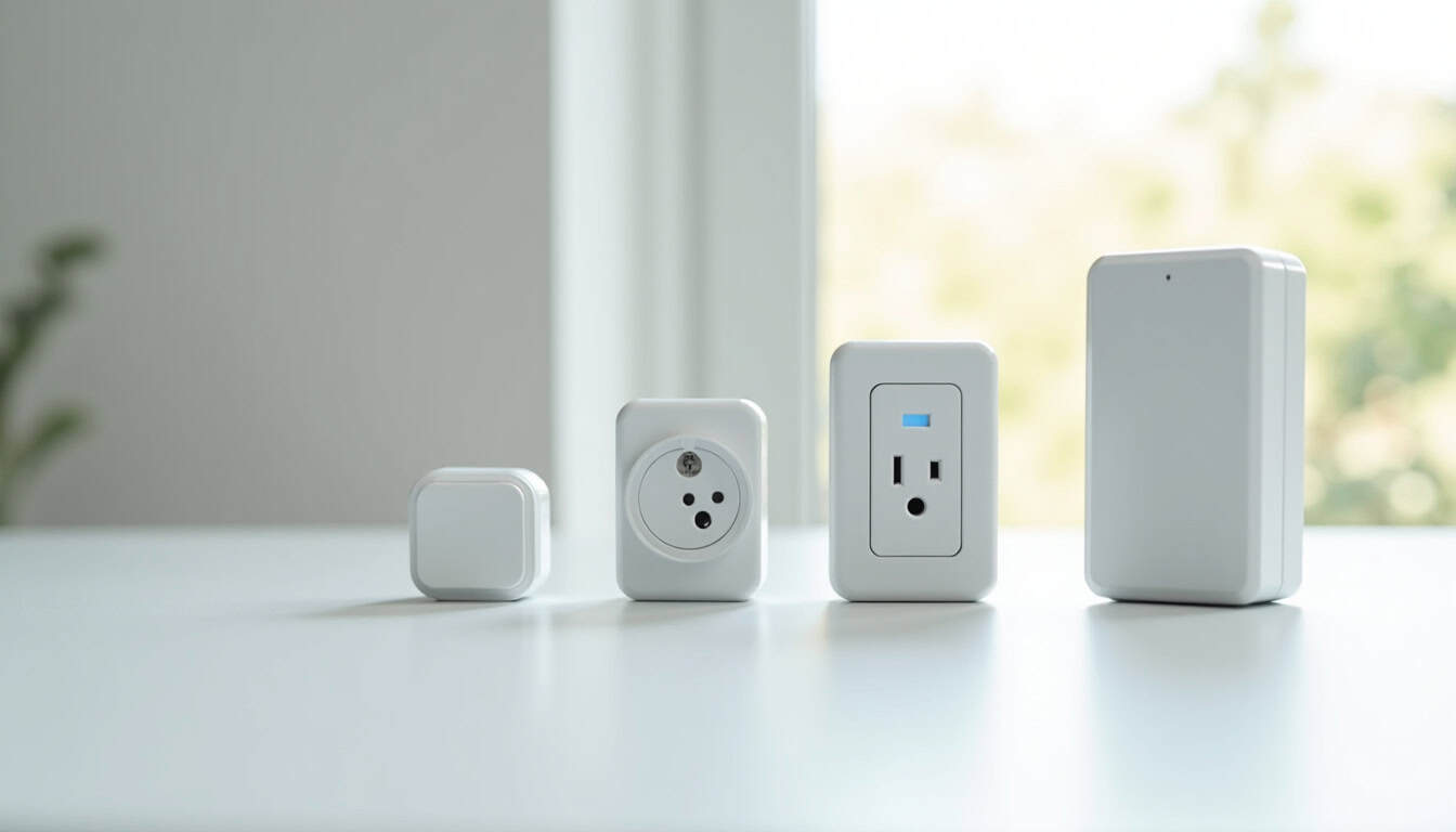 Comparaison visuelle des différents types de bornes de recharge: prise renforcée, wallbox, borne rapide