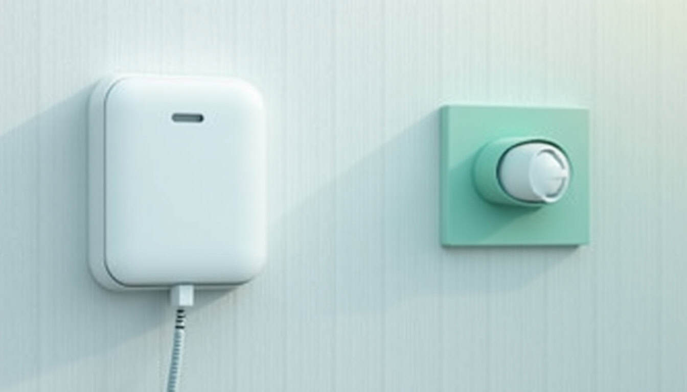 Comparaison visuelle entre une wallbox murale et une prise renforcée type Green