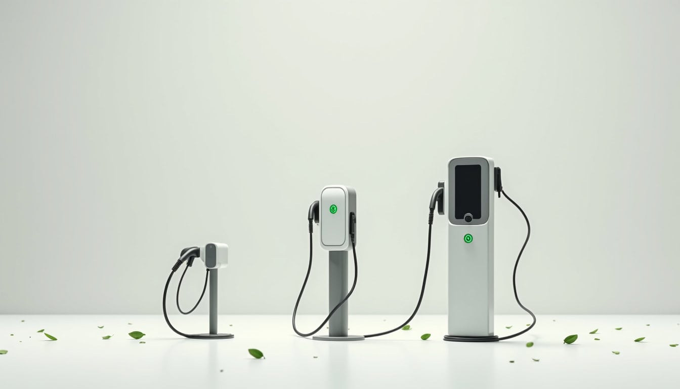 Comparatif visuel des différents types de bornes de recharge électrique disponibles à Gresswiller