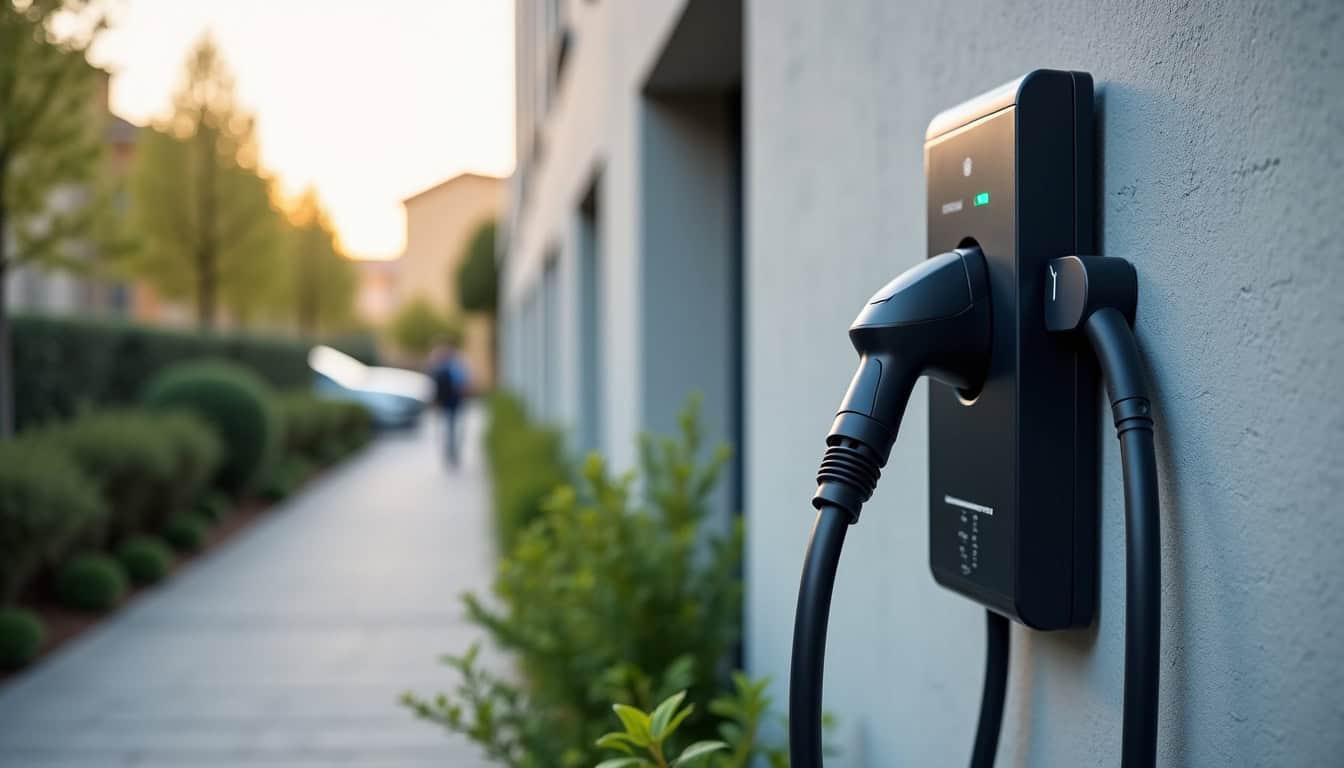 Comparatif visuel des différents types de bornes de recharge pour voitures électriques à Auby