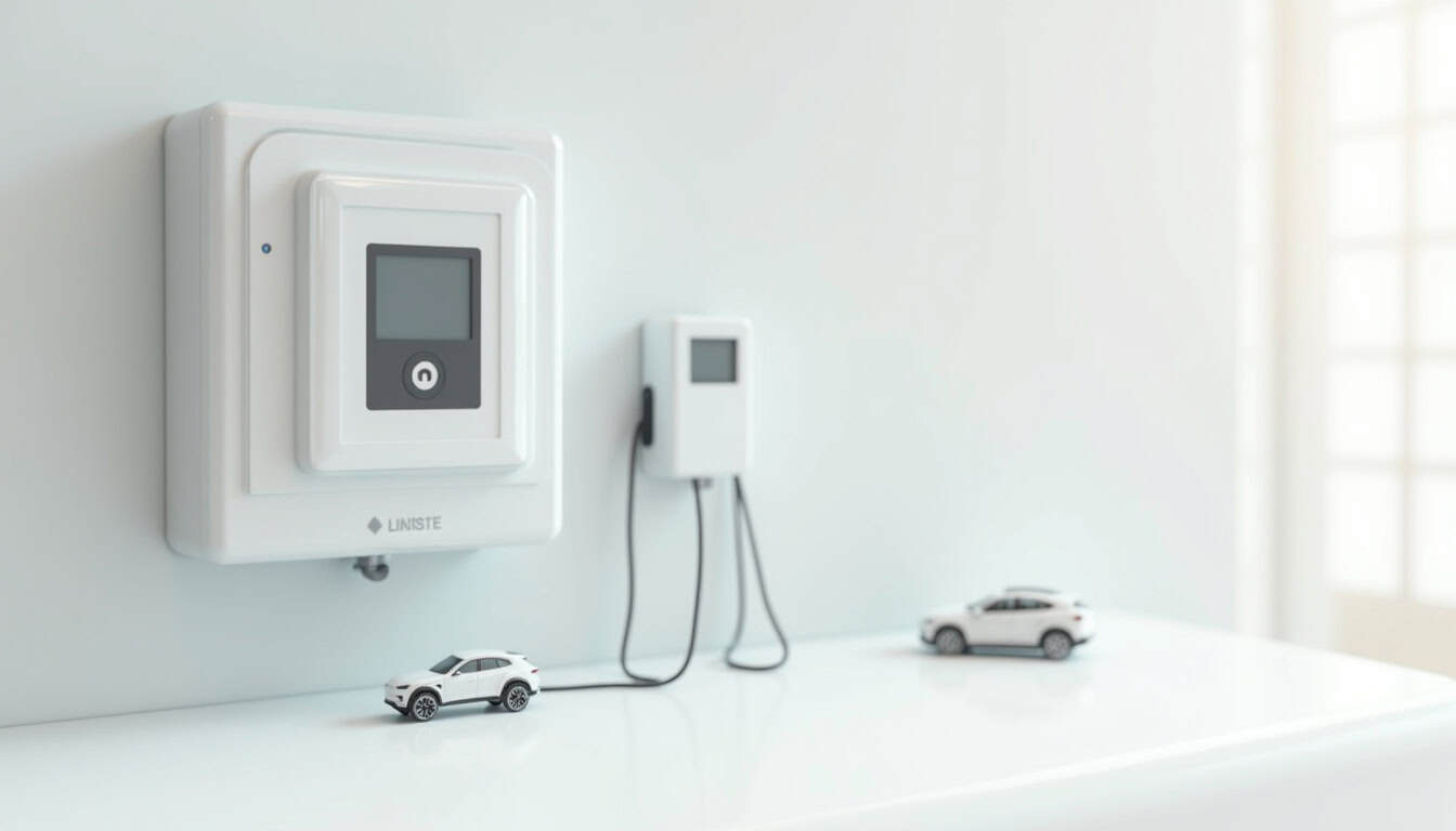 Compteur Linky avec indication des bornes de recharge, photo prise à l