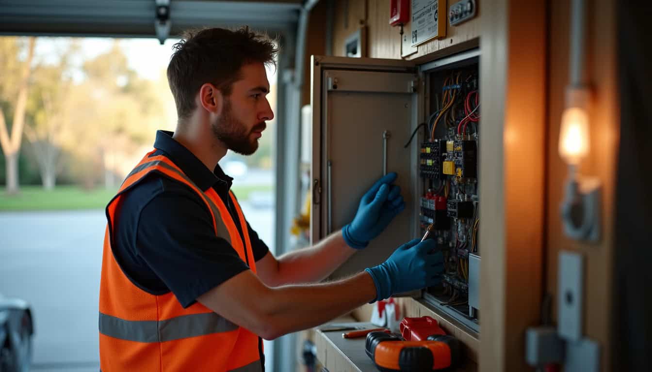 Diagnostic électrique réalisé par un technicien IRVE avant installation de la borne