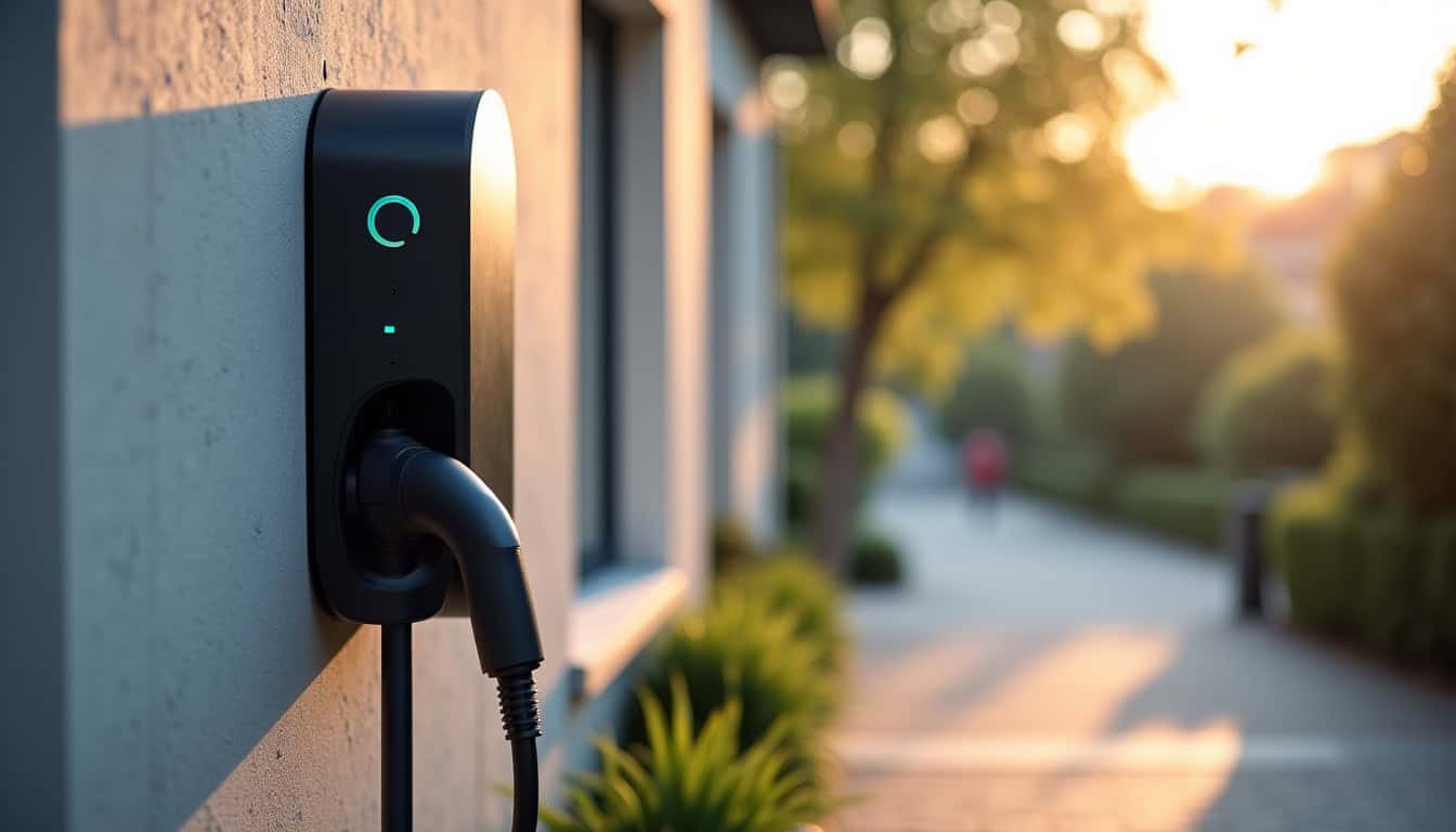Différents modèles de bornes de recharge électrique installées à Coteaux-sur-Loire