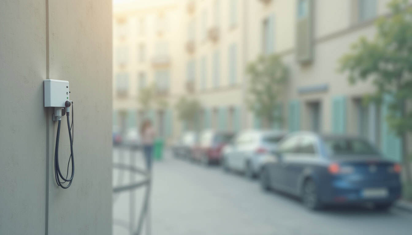 Différents modèles de bornes de recharge électrique installées à La Courneuve
