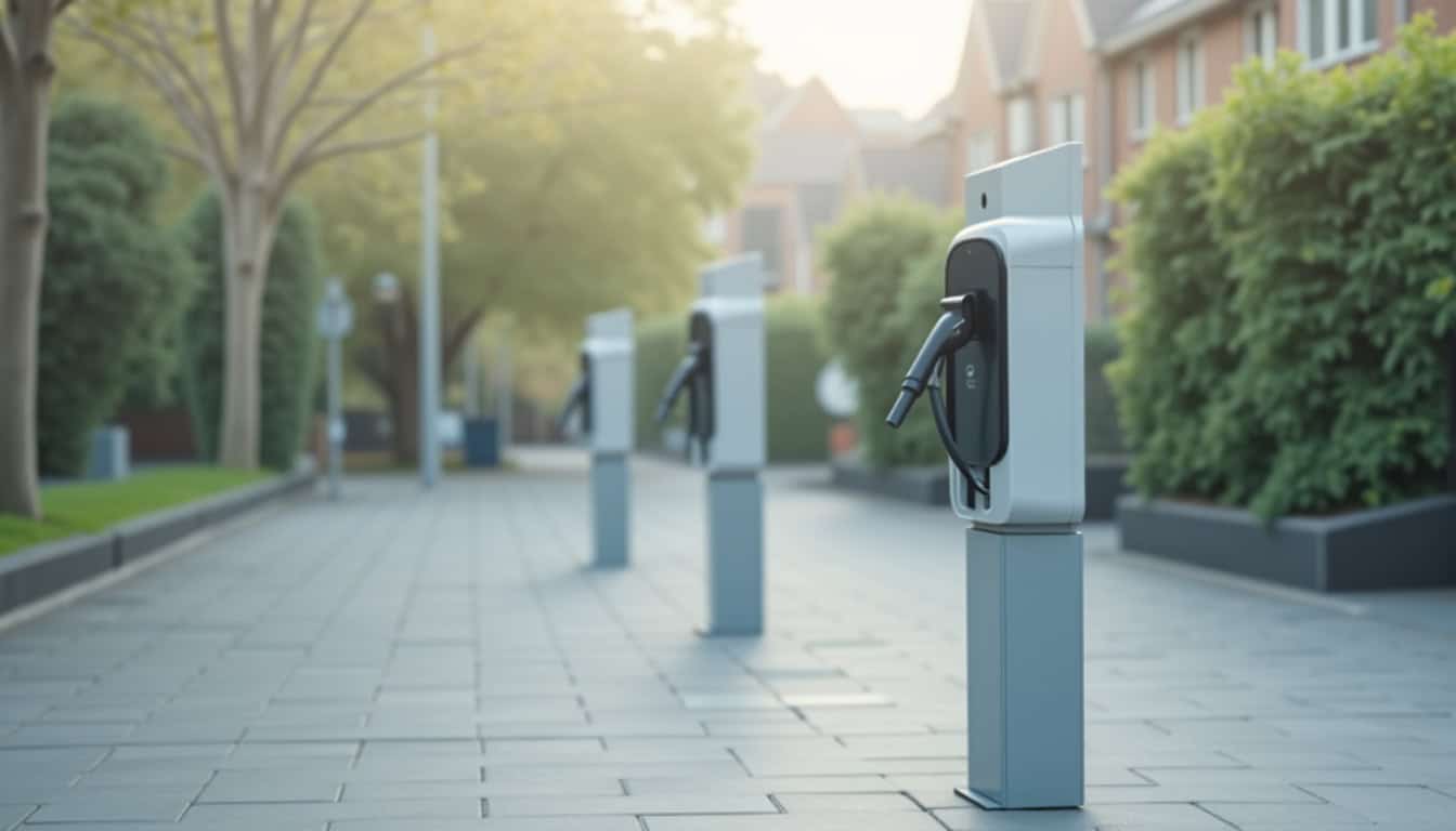 Différents modèles de bornes de recharge électrique installées à Merxheim