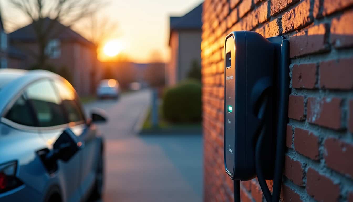 Différents modèles de bornes de recharge électrique installés à Bierne