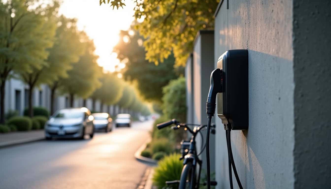 Différents modèles de bornes de recharge électrique installés à Quistinic