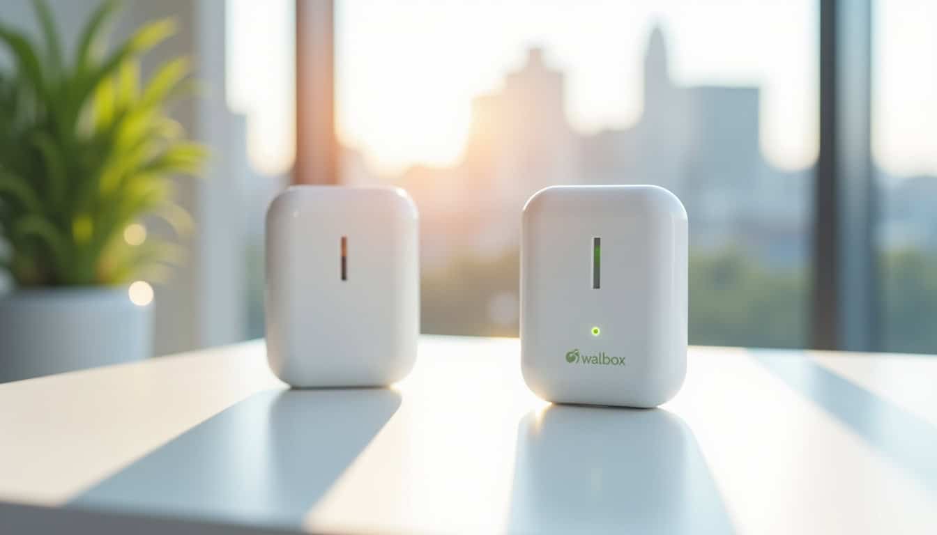 Différents modèles de bornes de recharge électrique: Wallbox, prise Green