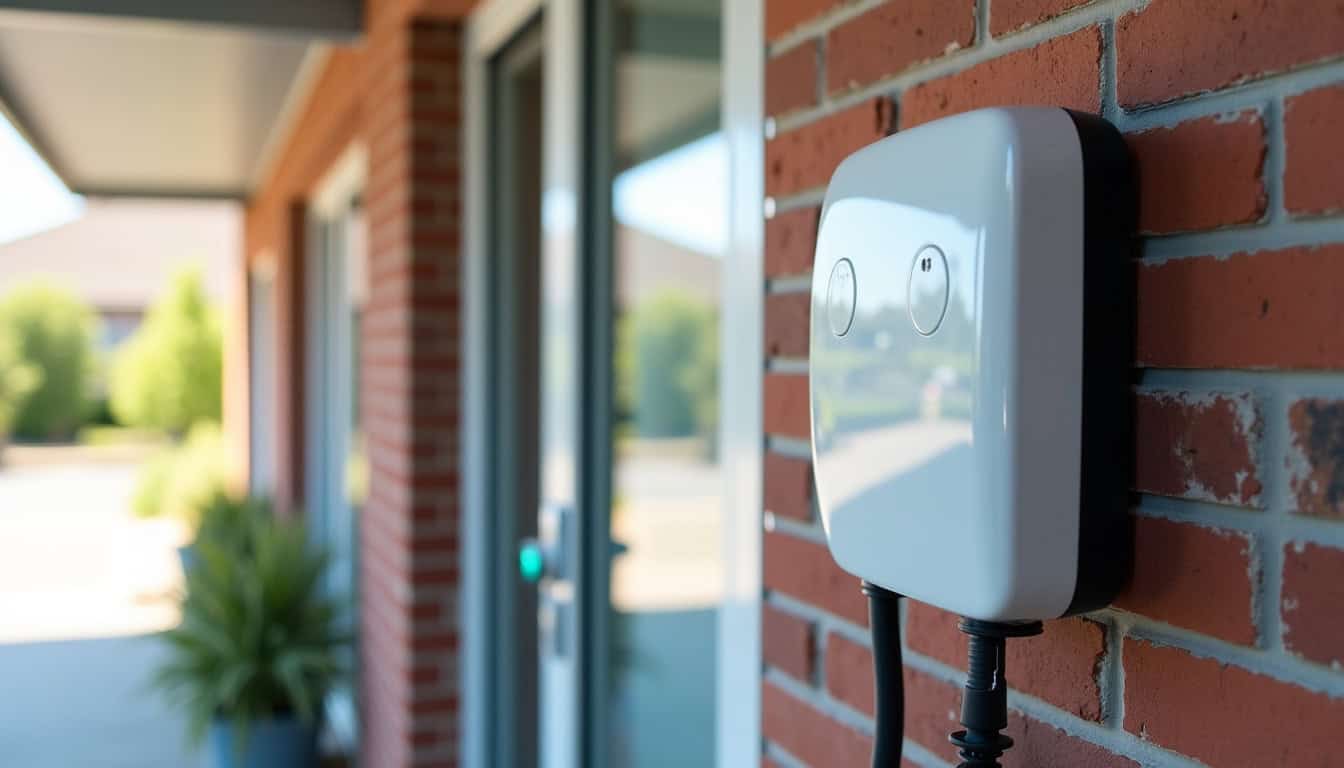 Différents modèles de bornes électriques murales et prises renforcées en situation d