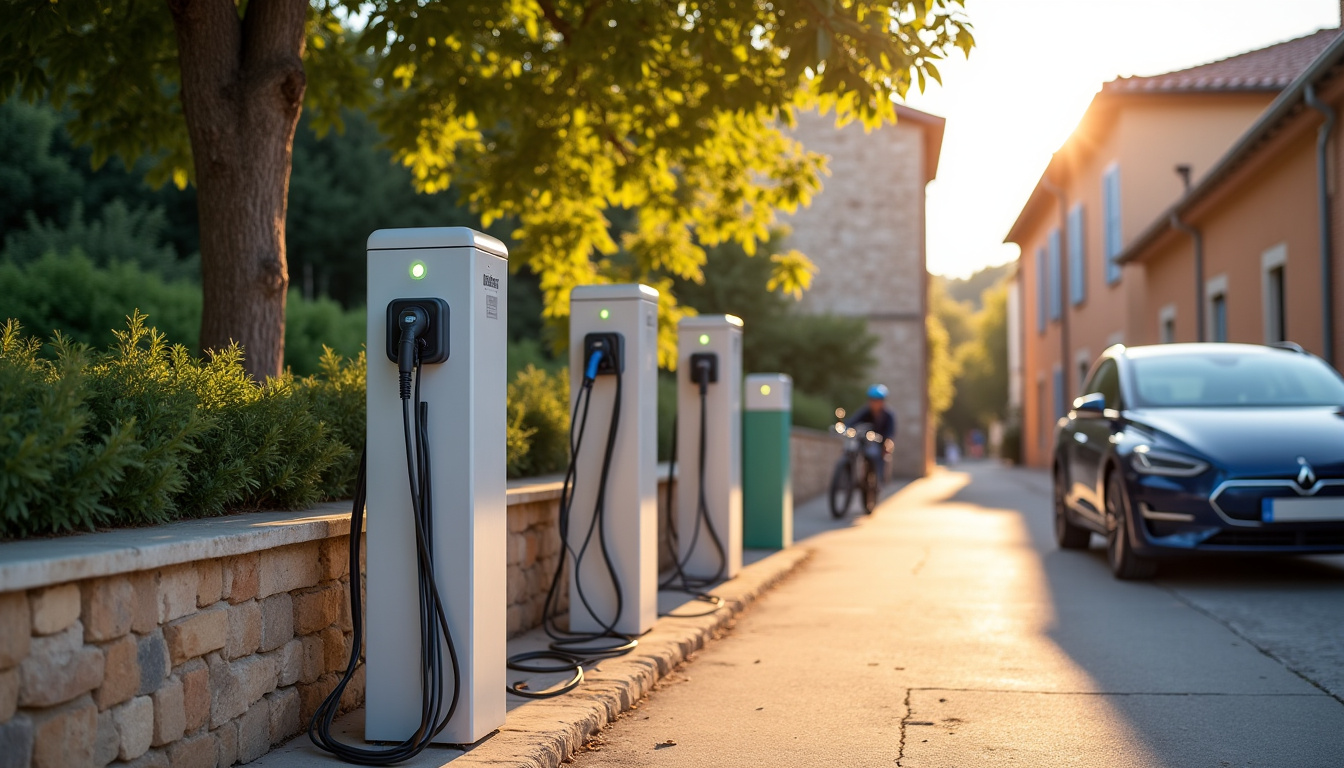 Différents types de bornes de recharge électrique installées à Entrecasteaux